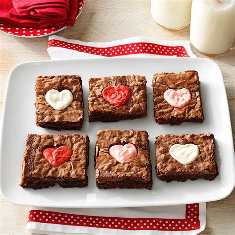 Everyone loves brownies, however, if you want to give your brownies a little more pizzazz, here are some fun decorating ideas from hooplakidzrecipes! Valentine Heart Brownies Recipe | Taste of Home