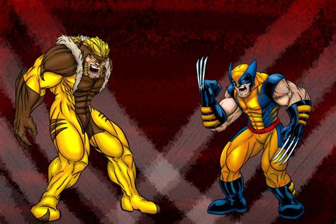 Wolverine And Sabretooth By Belgerles On Deviantart