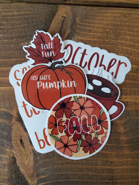 Fall Sticker Pack Fall Stickers Halloween Stickers Etsy