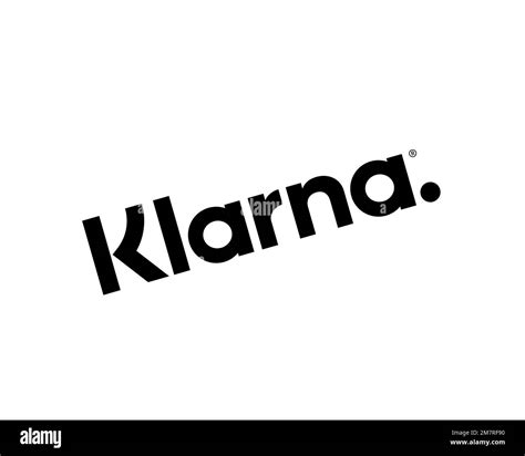 Klarna Rotated Logo White Background Stock Photo Alamy