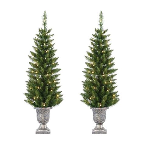 Northlight 4 Ft Pine Pre Lit Traditional Slim Artificial Christmas Tree