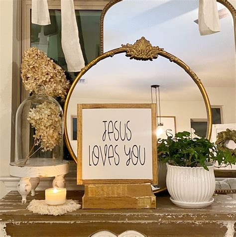 Jesus Loves You Sign Jesus T Religious Sign Preorder Etsy