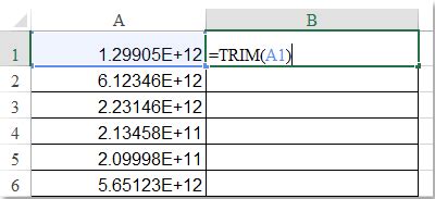 In the formula, a1 is the cell contains the scientific notation you will convert to x10 format. How to convert scientific notation to text or number in Excel?