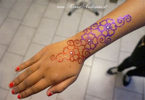 130920 Purple Red Flower Henna Mehndi Design Glitter Tatto Flickr