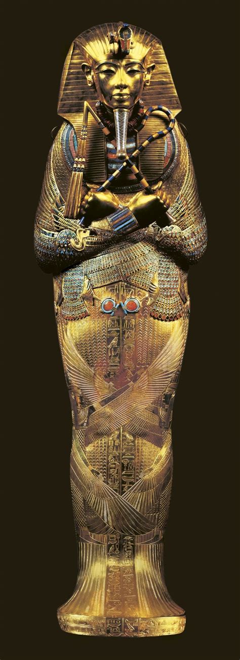 The Inner Sarcophagus Of Tutankhamun This Pure Gold Sarcophagus Is Covered With Motifs And