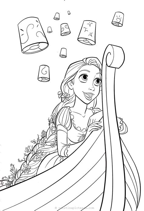 Tangled Coloring Pages Rapunzel Coloring Sheets