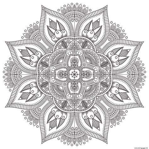 Mandala Zen Antistress Difficult Coloring Pages Printable