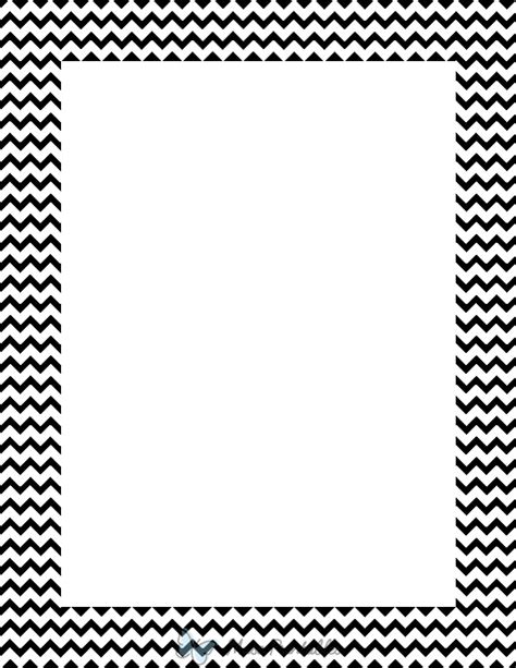 Printable Black And White Mini Chevron Page Border