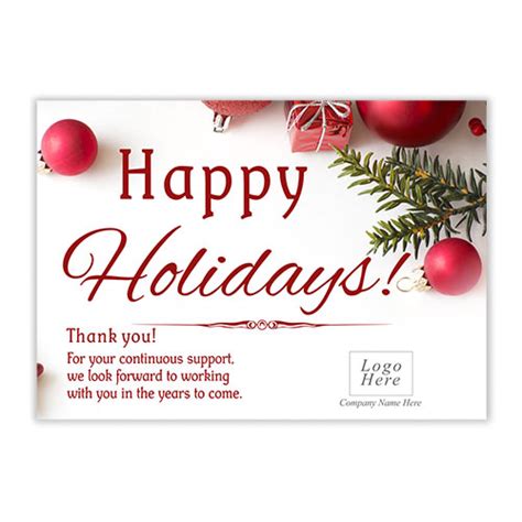 Holiday Wishes Corporate Holiday Card