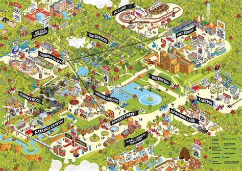 Theme Park Map Design Islands With Names