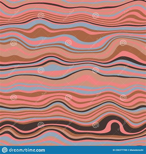 Seamless Wavy Stripe Surface Pattern Design For Print Stock