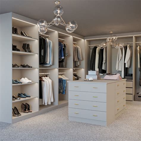 Light Grey Walk In Wardrobe Or Dressing Room Spare Bedroom Dressing