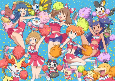 Dawn May Serena Misty Piplup And More Pokemon And More Drawn By Pokemoa Danbooru