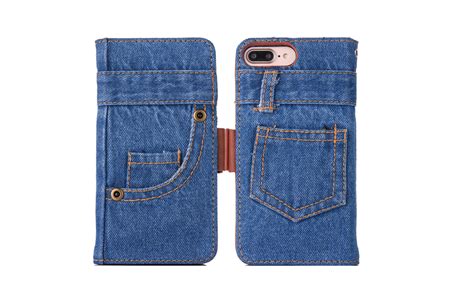 Retro Denim Cloth Phone Case For Iphone 6 6s 7 7 Plus Case Flip Stand