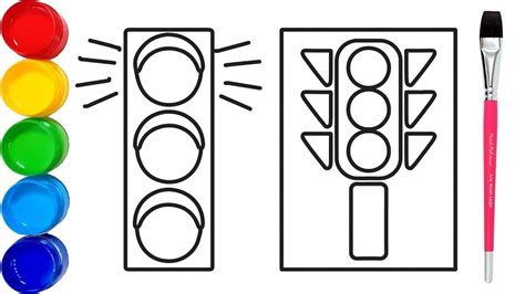How To Draw A Traffic Light Traffic Light Drawing For Kids Traffic
