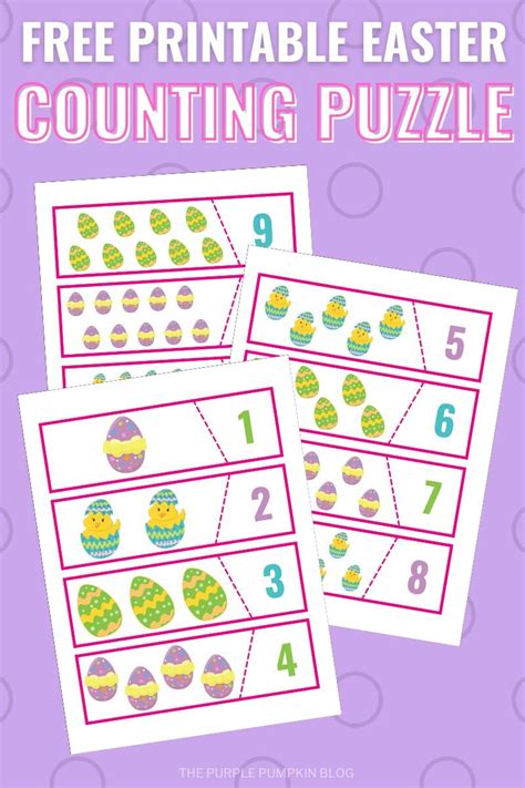 Free Printable Easter Counting Puzzle For Kids Numbers 1 12