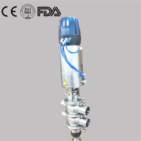 Stainless Steel Food Processing Pneumatic Double Seat Mixproof Valve