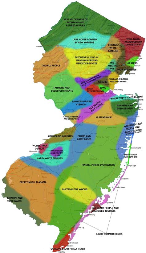 This Is The Most Accurate And Funny Map Of New Jersey Ever The Man