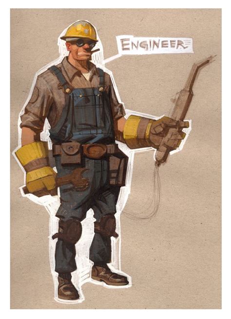 The Engineer Team Fortress 2 Moby Francke Character Design Male