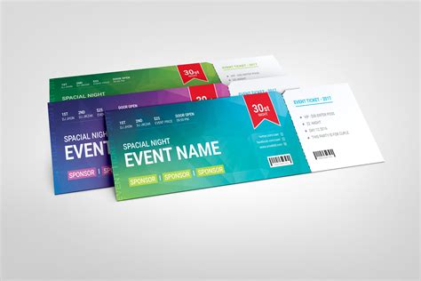 Premium Event Ticket Template - Graphic Templates | Event ticket template, Ticket template, Gift ...