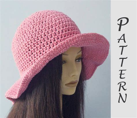 wide brim sun hat crochet pattern summer crochet pattern hat pattern easy pattern instant