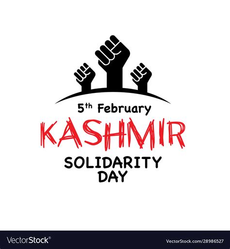 Kashmir Solidarity Day Logo Royalty Free Vector Image