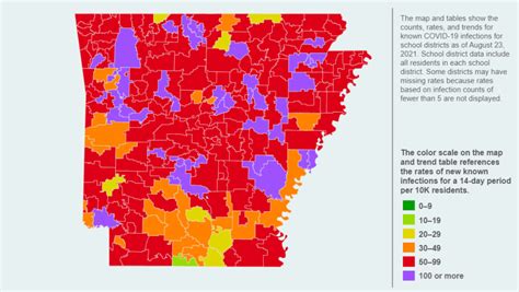 More Than 200 Arkansas School Districts Experiencing High Covid 19