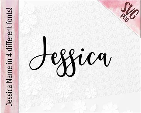 Jessica Custom Name Svg Jessica Name Svg Png Design For Etsy Finland