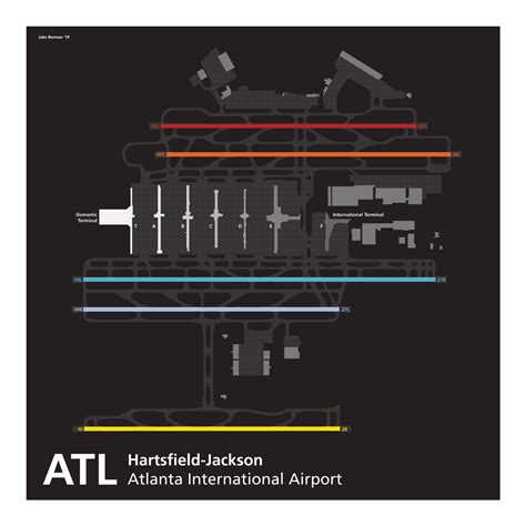 Atlanta Hartsfield Jackson International Airport Map 53 Studio