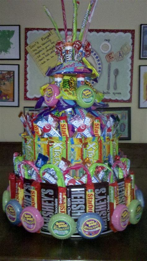 Candy Cake Candy Bar Cake Candy Cakes Candy Party Candy Birthday