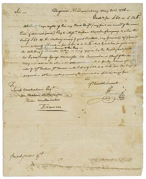 Lot Detail George Washington Document Signed Regarding His Military