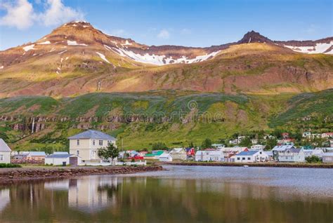 Seydisfjordur Townscape Eastern Iceland Scandinavia Stock Photo Image