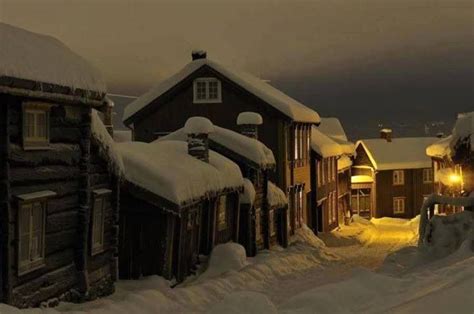 Norwegian Village In Winter Norway Landscape Visit Norway