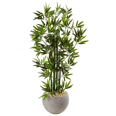 Nearly Natural Indoor Bamboo Artificial Tree In Sand Colored Bowl 5800
