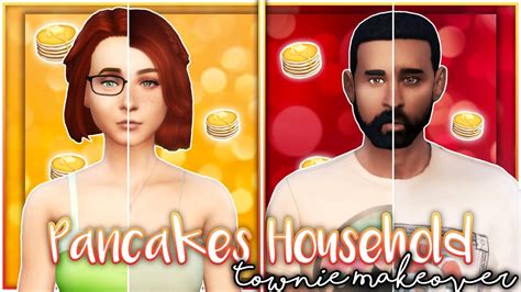 🥞bob And Eliza Pancakes Sims 4 Cas Townie Makeover Youtube