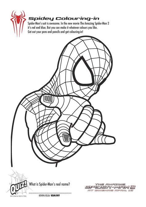 Web slinging spider man coloring page. Free Printable Spiderman Colouring Pages and Activity Sheets - In The Playroom