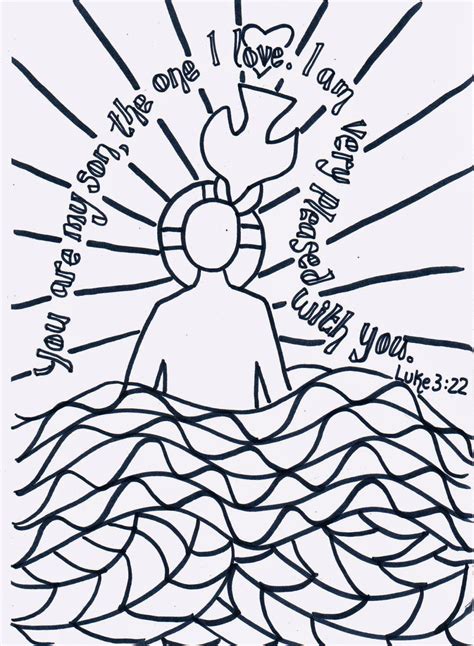 Flame Creative Childrens Ministry Reflective Colouring The Baptism