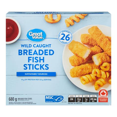 Great Value Breaded Fish Sticks Walmart Canada