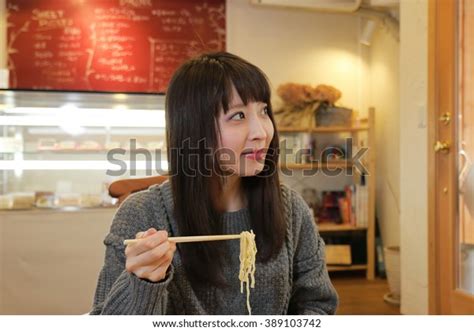 Young Asian Girl Eating Ramen Noodles Stock Photo 389103742 Shutterstock