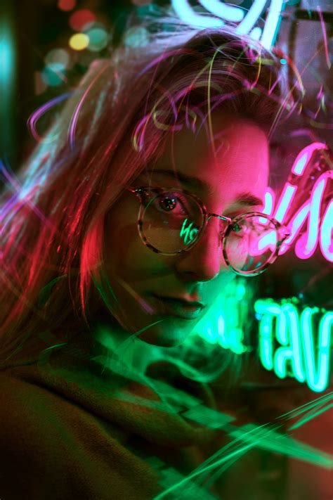 Neon Light Portrait On Behance