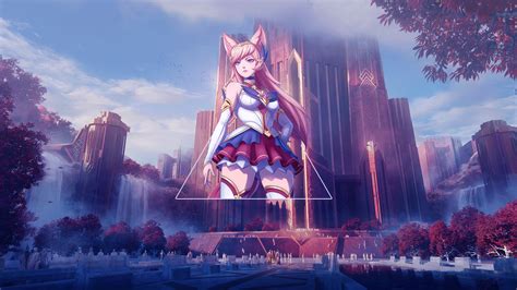 Wallpaper Liga Legenda Anime Video Game Art Ahri League Of Legends