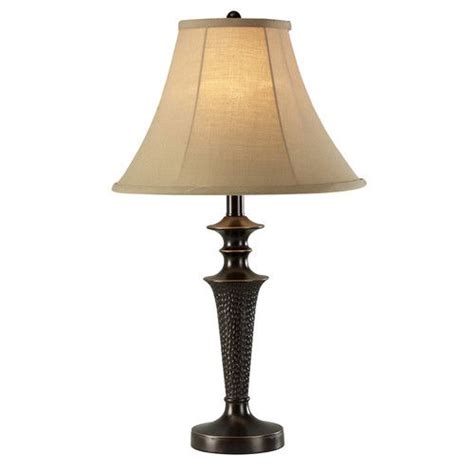 Hazelwood Home LMP Pebbled 24 H Table Lamp With Bell Shade Classic