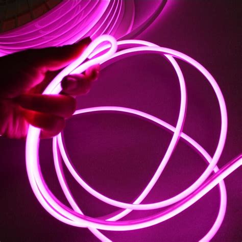 Flexible Neon Led Light Glow El Wire String Strip 5mm Purple Neon