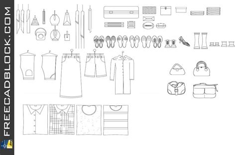 CAD Clothing And Accessories DWG Free CAD Model