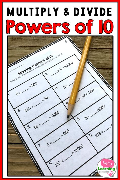 Powers Of Ten Powers Of 10 Powers Of Ten Upper