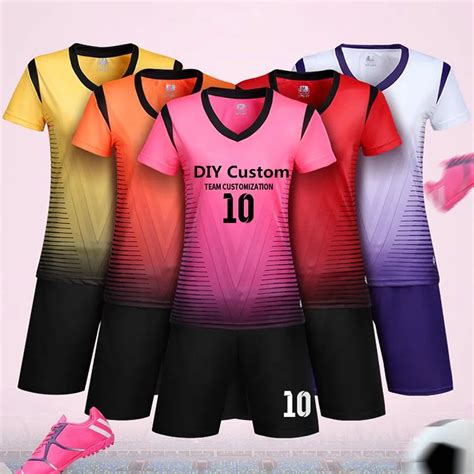 Mujeres Conjuntos Jersey De Fútbol Deporte Femenino Kit Voleibol FÚtbol Camisetas Entrenamiento