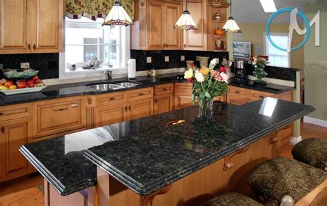 Light green subway tile backsplash. Pin by Morgan Cobb on a home (With images) | Popular kitchen designs, Uba tuba granite, Kitchen ...