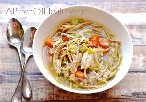 This recipe falls on my list of deceivingly impressive because it's so easy but will have you feeling like a pro chef! Chicken Noodle Soup from Scratch - A Pinch of Healthy
