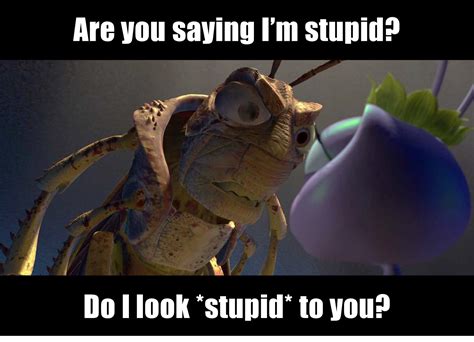 Are You Saying Im Stupid Do I Look Stupid To You Love Hopper And Bug