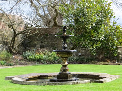 Tiered Cast Iron Fountain Lichen Garden Antiques